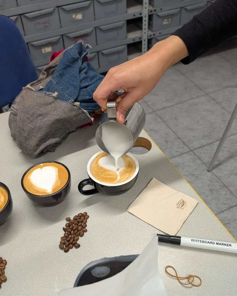 Latte art: los primeros corazones
